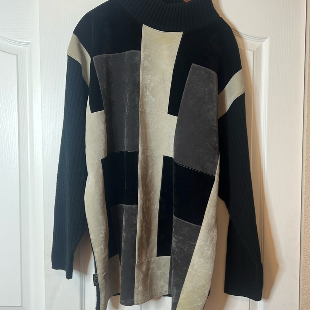 VTG - Koman Sport Outerwear Corduroy Faux Suede Sweater Mens XL - 80/90s - Picture 3 of 6